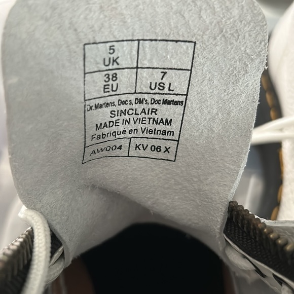 White Doc Martens Sinclair Platform Bootie - Picture 3 of 3